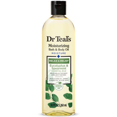 Dr teals moisturizing bath and body oil (Eucalyptus & spearmint)