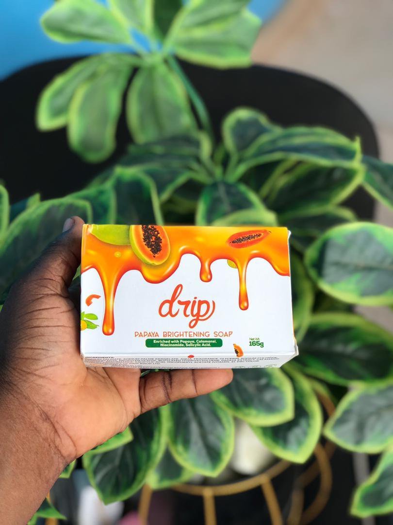 Drip papaya brightening soap 165g | single bar - Image 2