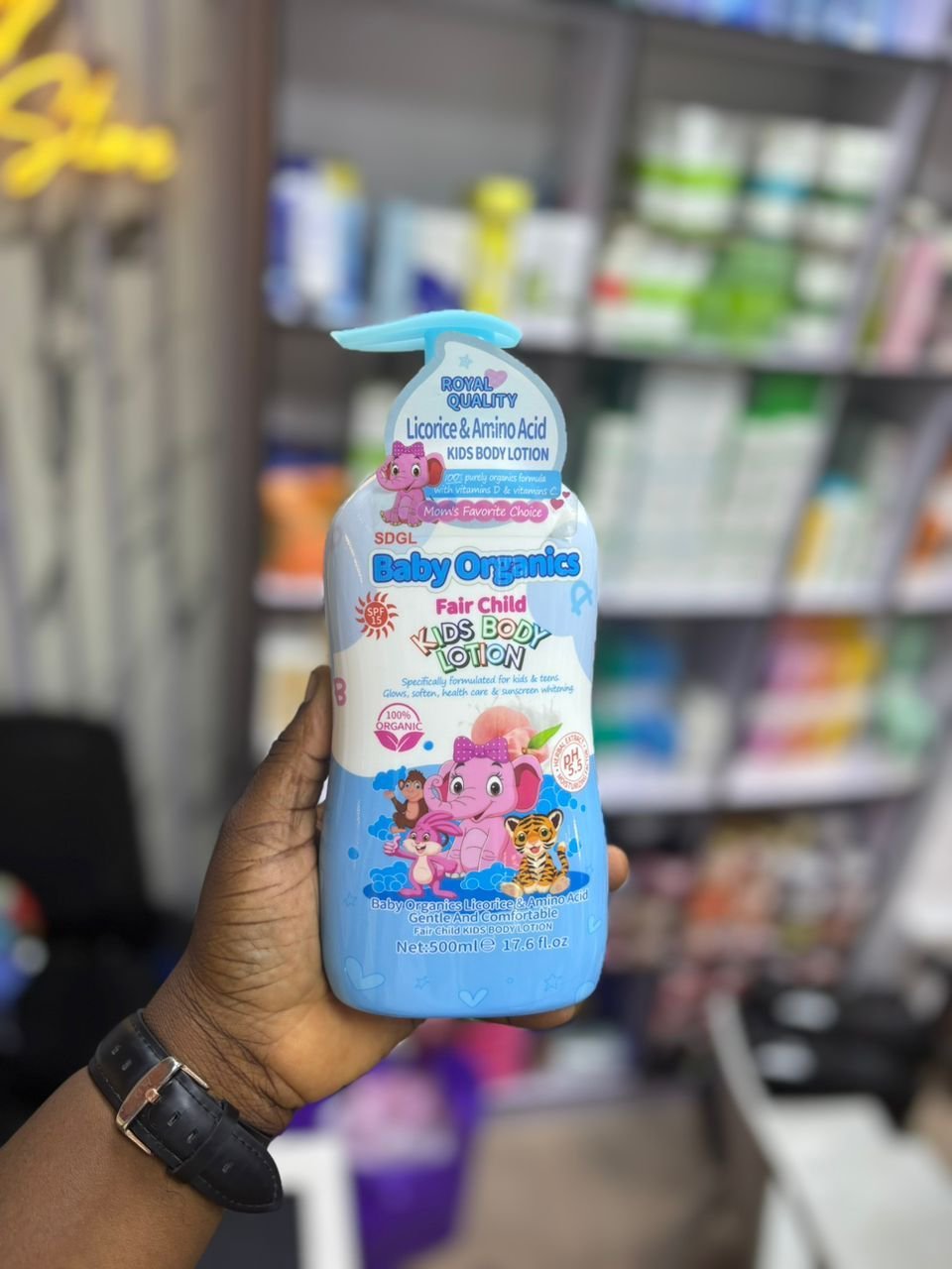 Baby Organics fair child kids lotion 500ml (LICORICE & AMINO ACID)