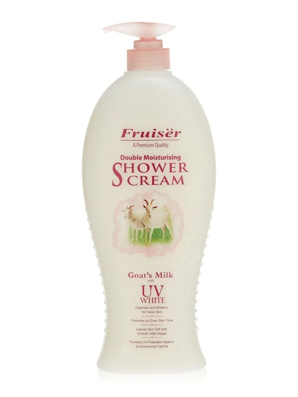 Fruiser Double Moisturizing Goat milk UV White Shower Cream 1000ml