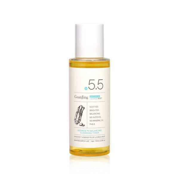 Guanjing ph 5.5 castor oil licorice balancing cleansing toner (100ml)