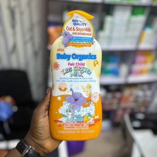 Baby Organics fair child kids shower milk 1000ml (OAT & SOYA MILK)