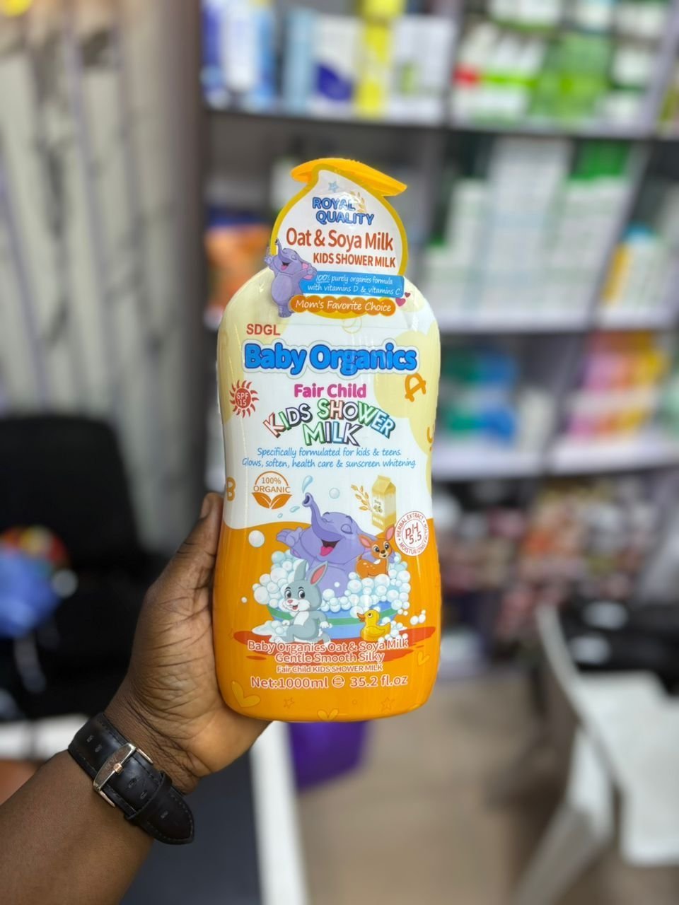 Baby Organics fair child kids shower milk 1000ml (OAT & SOYA MILK)
