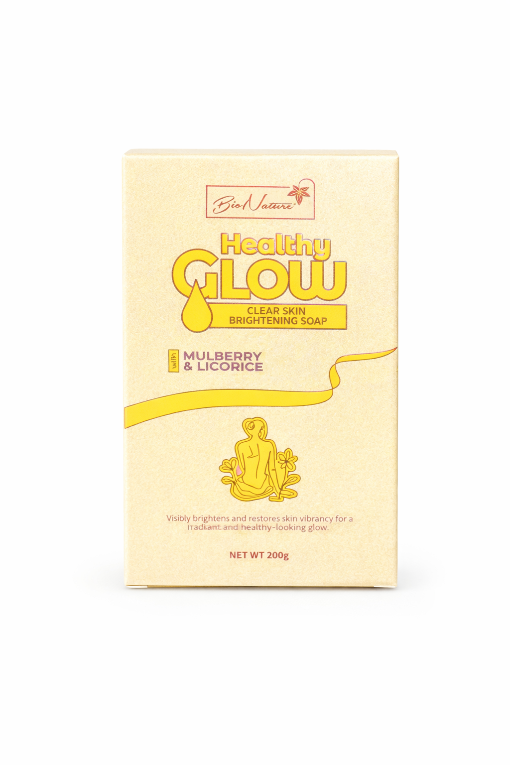 Bio nature Healthy Glow Clear Skin Brightening bar Soap with Mulberry & Licorice 200g