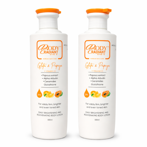 Body Radiant Gluta & Papaya Vitamin C Daily Brightening & Rejuvenating Body Lotion (500ml).