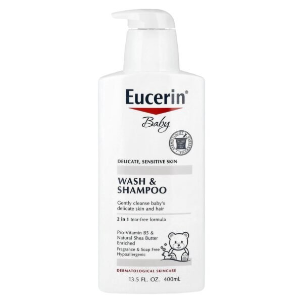 Eucerin Baby Wash & Shampoo Frangrance & Soap free 400ml/ 13.5 fl.oz.