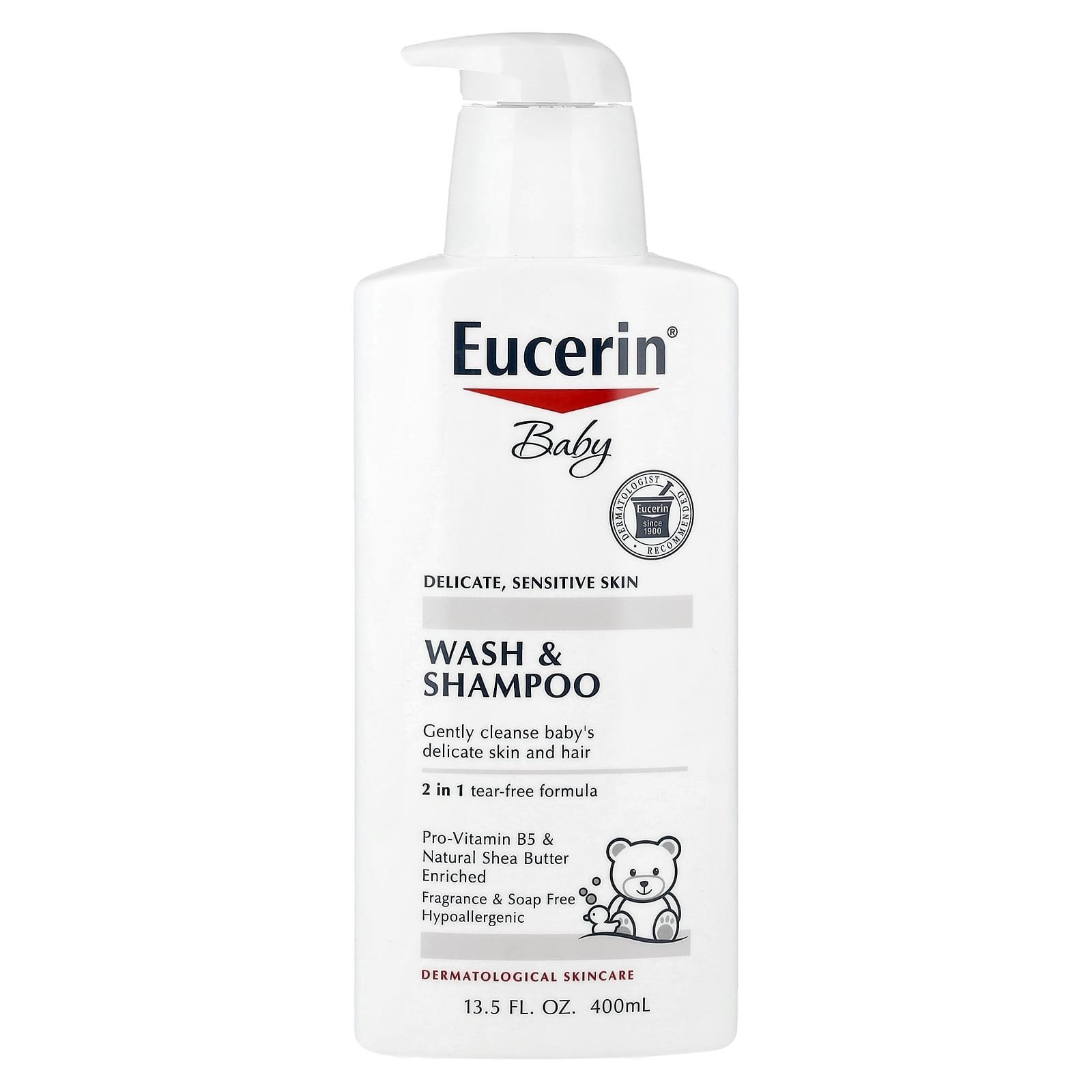 Eucerin Baby Wash & Shampoo Frangrance & Soap free 400ml/ 13.5 fl.oz.