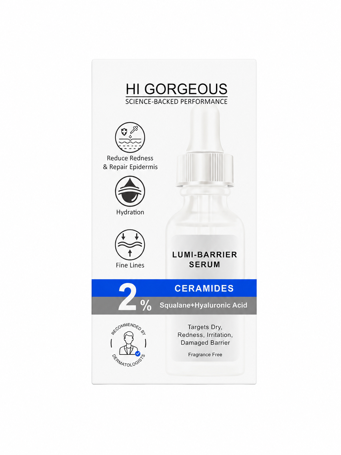 Hi gorgeous 2% Ceramide (squalene + Hyaluronic acid) face serum