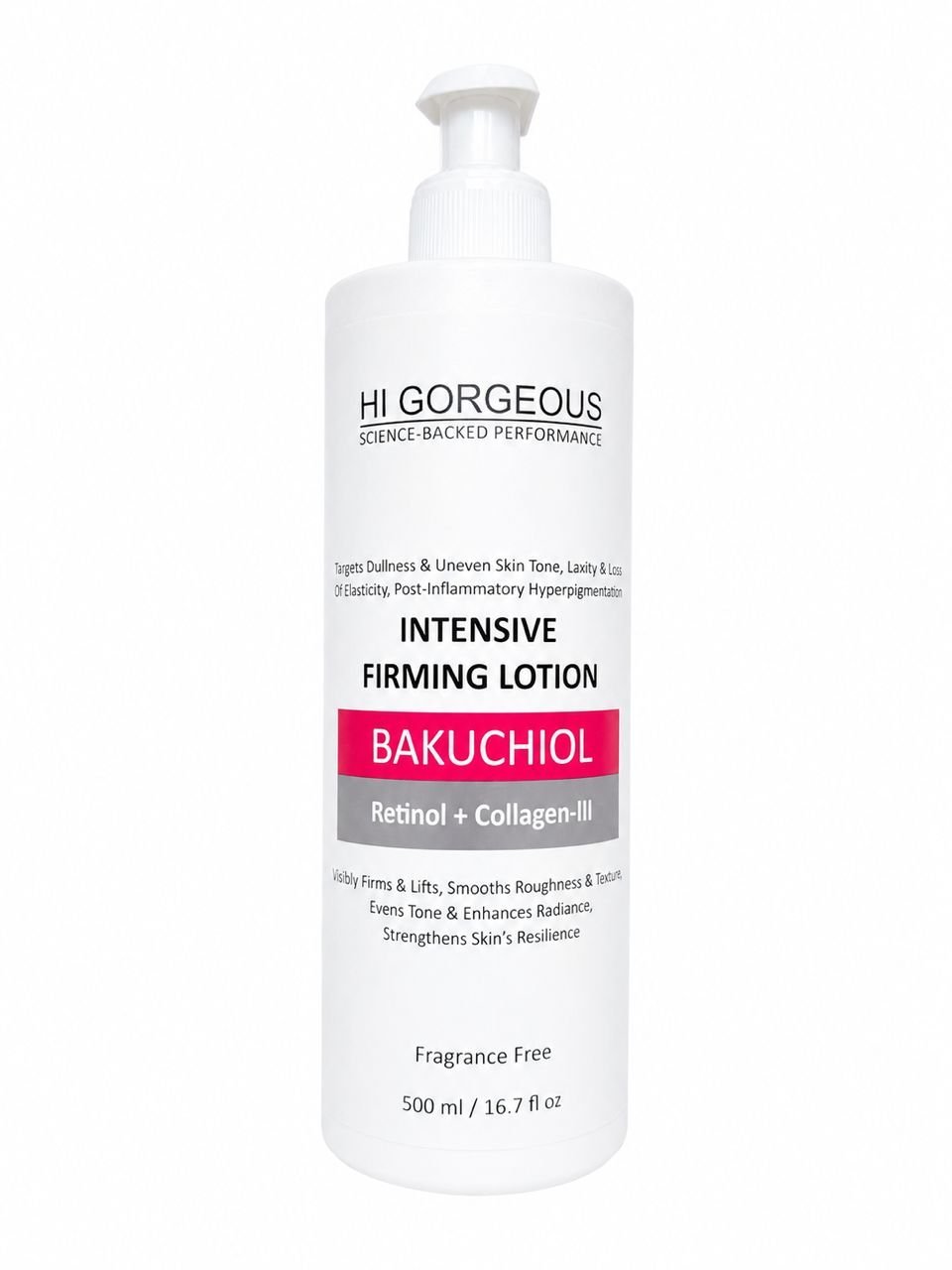 Hi gorgeous intensive firming Body lotion ( Bakuchiol/ Retinol + collagen) 500ml