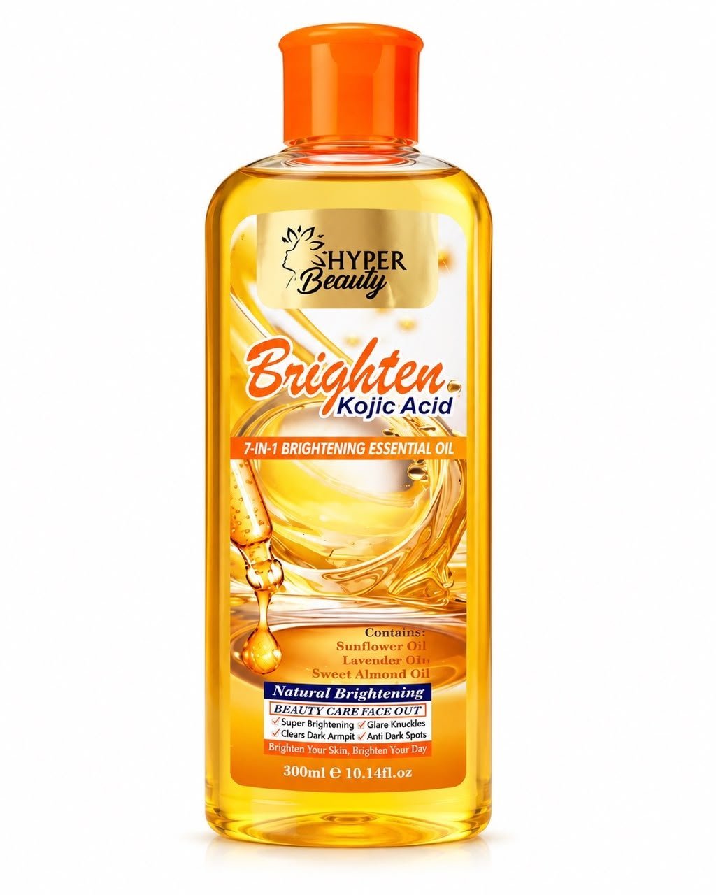 Hyperbeauty Kojic Acid 7-IN-1 Brightening Essential Oil 300ml/ 10.14fl.oz