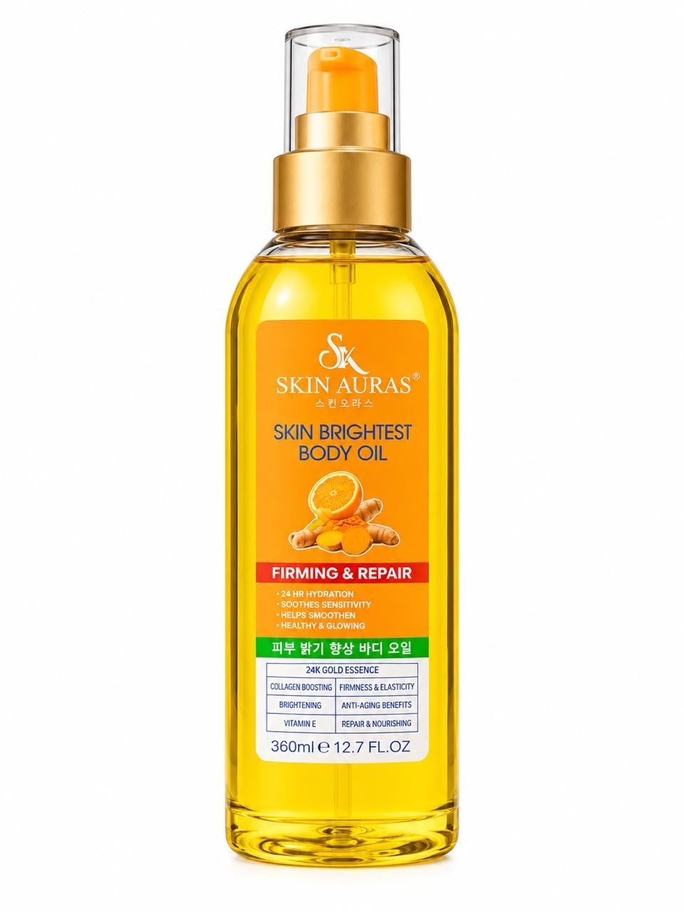 Skin Auras Skin Brightest Firming And Repair Body Oil 360ml/ 12.7 fl.oz.e