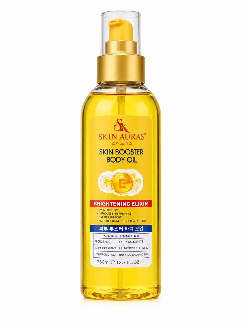 Skin Auras Skin Booster Brightening Elixir Body Oil 360ml/ 12.7 fl.oz.e