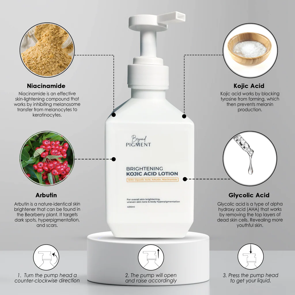Beyond pigment Brightening Kojic Acid Lotion 400ml - Image 2
