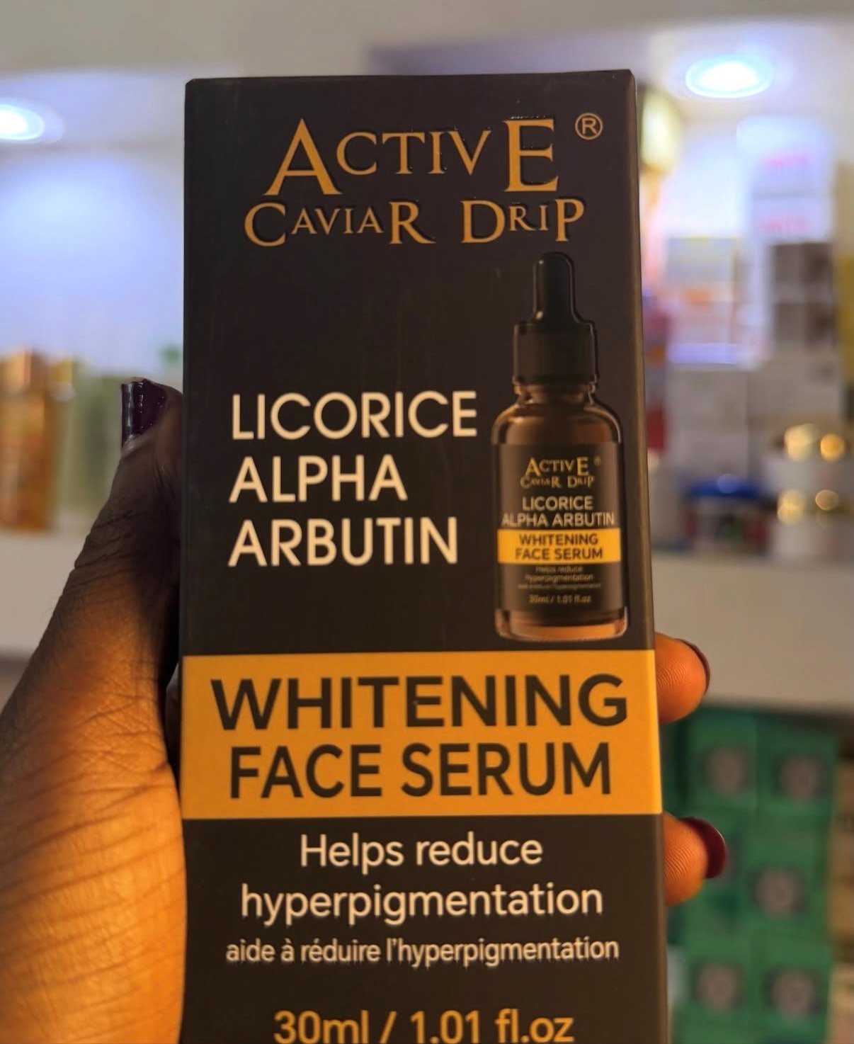 Active Caviar Drip Licorice Alpha Arbutin Whitening Face serum 30ml
