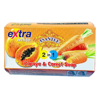 Asantee 2 in 1 papaya & carrot soap