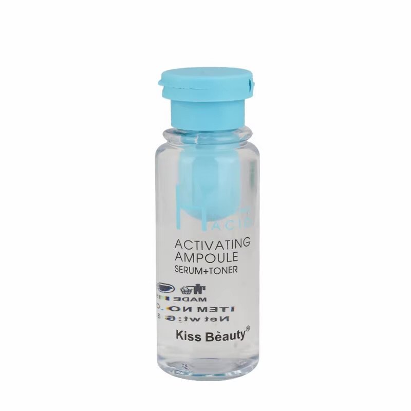 Kiss Beauty Moisturizing Hyaluronic Acid Ampoule 2 in 1 Repairing Skin Toner Activating Serum 60ml+3ml