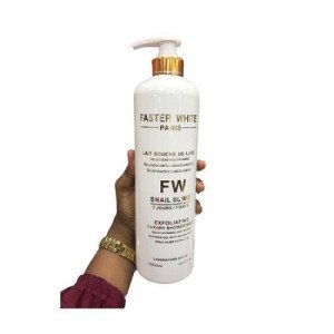 Faster White Paris Snail Slime Exfoliating Luxury Shower Milk 1000ml