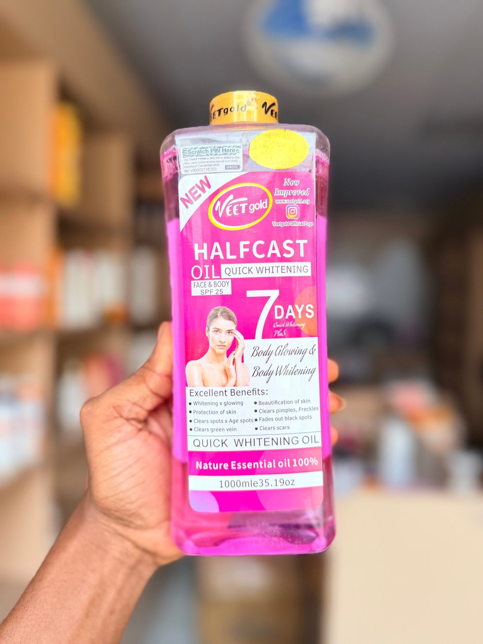 Veet gold Half cast oil Quick whitening 1000ml