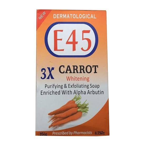E45 3x Carrot Purifying and Exfoliate enriched with Alpha Arbutin Soap - 250g