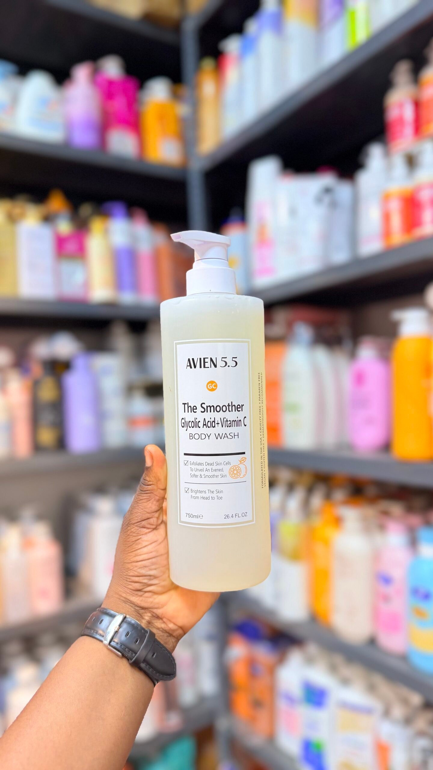 Avien The Smoother Glycolic Acid + Vitamin C Body Wash 750ml