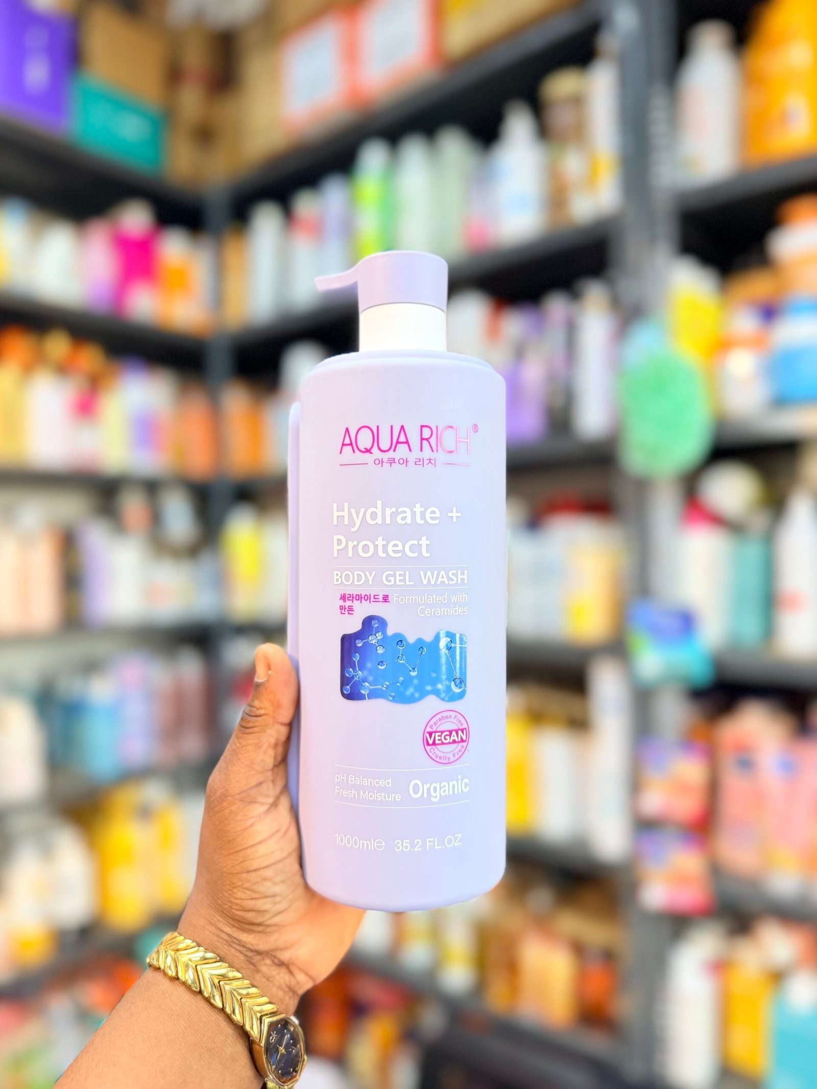 Aqua rich hydrate & protect body gel wash 1000ml
