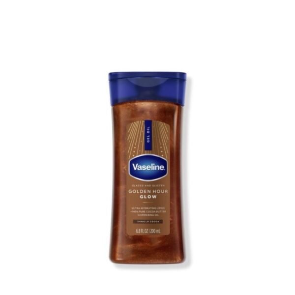 Vaseline Glazed & Glisten Vanilla Cocoa Shimmering Gel Body Oil - Golden Hour Glow (200ml)