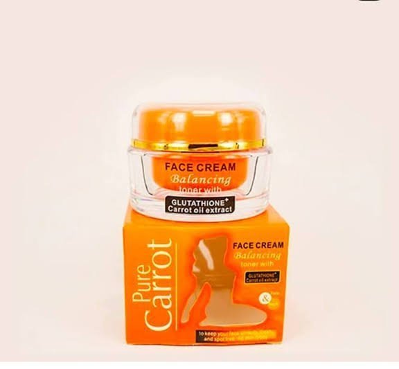 Pure carrot Balancing toner with glutathione+ carrot oil extract face cream