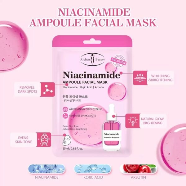Aichun Bèauty Niacinamide | kojic acid | Arbutin Ampoule Facial Masks 25ml