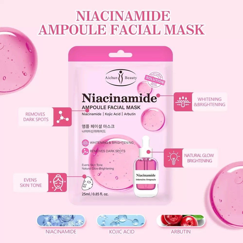 Aichun Bèauty Niacinamide | kojic acid | Arbutin Ampoule Facial Masks 25ml