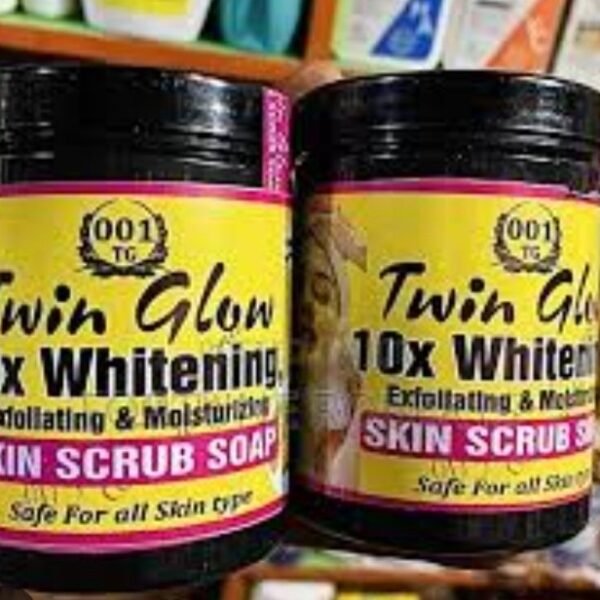 Twin Glow 10x Whitening, Exfoliating And Moisturising Skin Scrub Soap 500ml
