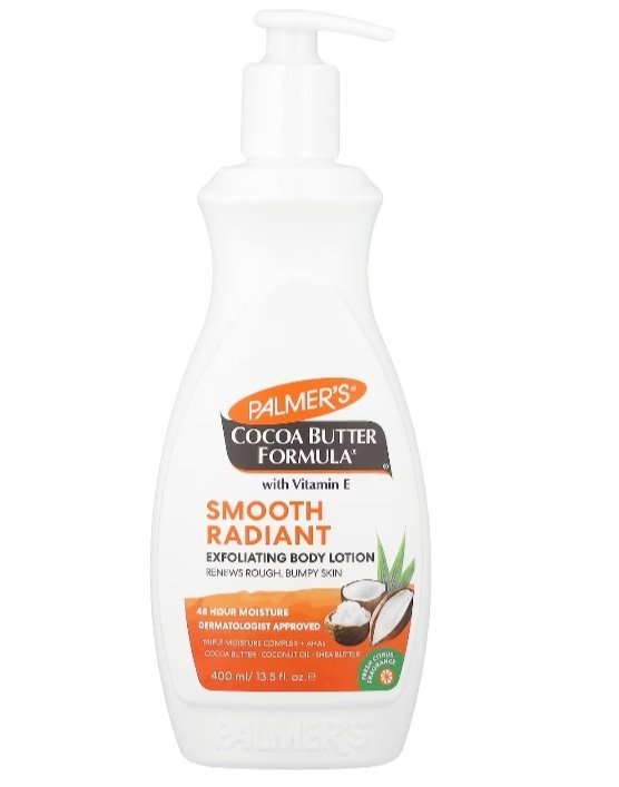 Palmers Cocoa Butter With Vitamin E Smooth Radiant Exfoliating Body Lotion 400ml/ 13.5 fl. OZ. e