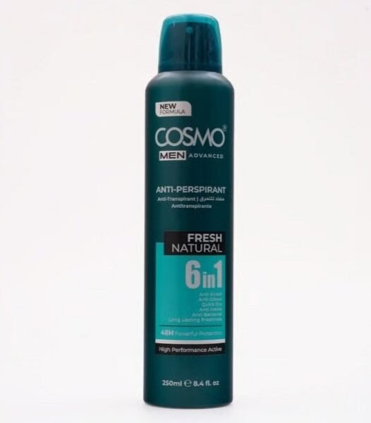 Cosmo Advanced Men Anti-Perspirant Fresh Natural 6 in 1 250ml