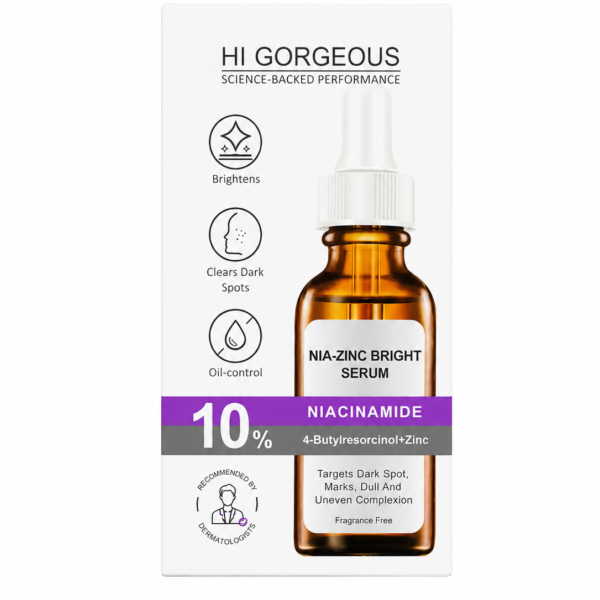 Hi gorgeous 10% Niacinamide (4-butylresoricinol + Zinc) face serum