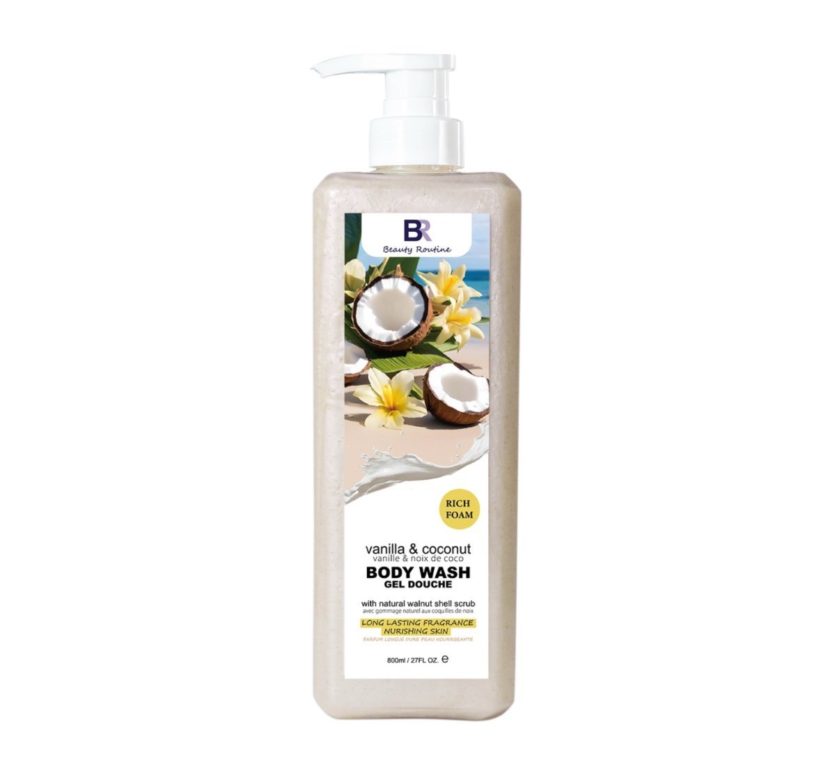 Beauty routine VANILLA & COCONUT GLOW SHOWER GEL 800ml
