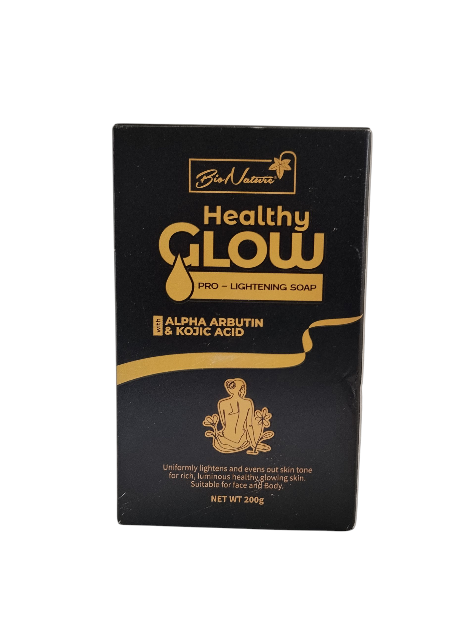 Bio Nature Healthy Glow Pro Lightening Soap With Alpha Arbutin And Kojic Acid 200g