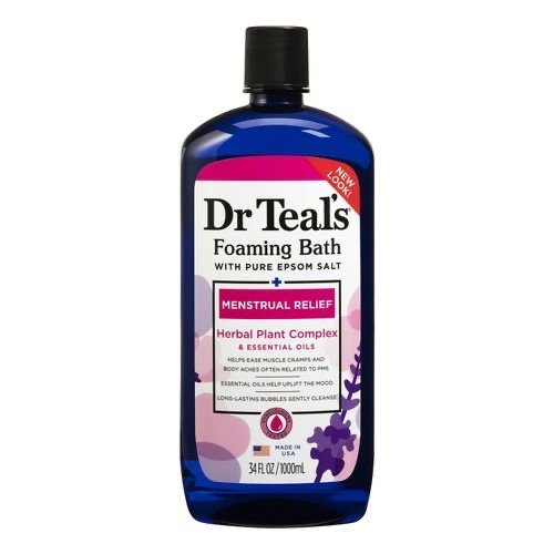 Dr Teals Epsom Salt Foaming Bath Menstrual Relief, 1000ml