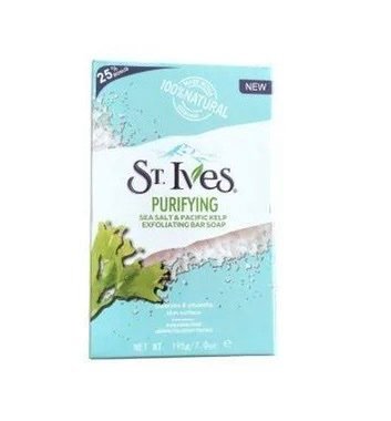 St Ives purifying sea salt & pacific kelp exfoliating bar soap 195g