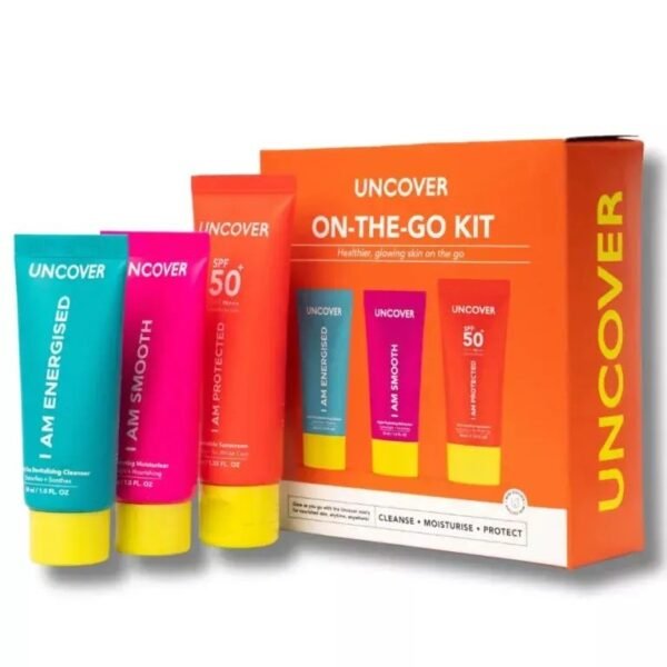 Uncover The essential kit (3 Step Routine: Cleanser 30ml, Moisturizer 30ml, & Sunscreen 40ml)