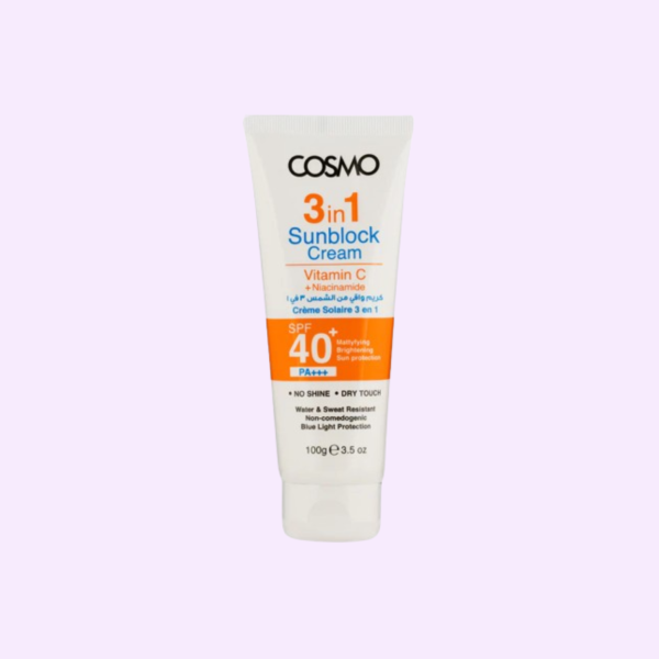 Cosmo 3 In 1 Sunblock Cream Vitamin + Niacinamide suncreen 100g