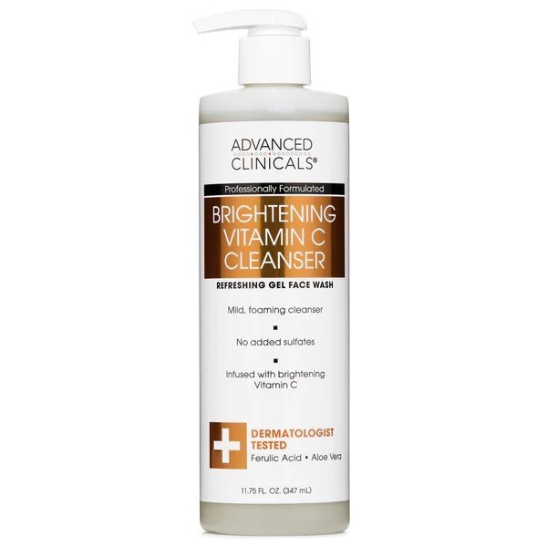 Advanced Clinicals Brightening Vitamin c Cleanser Refreshing Gel Face Wash 347ml