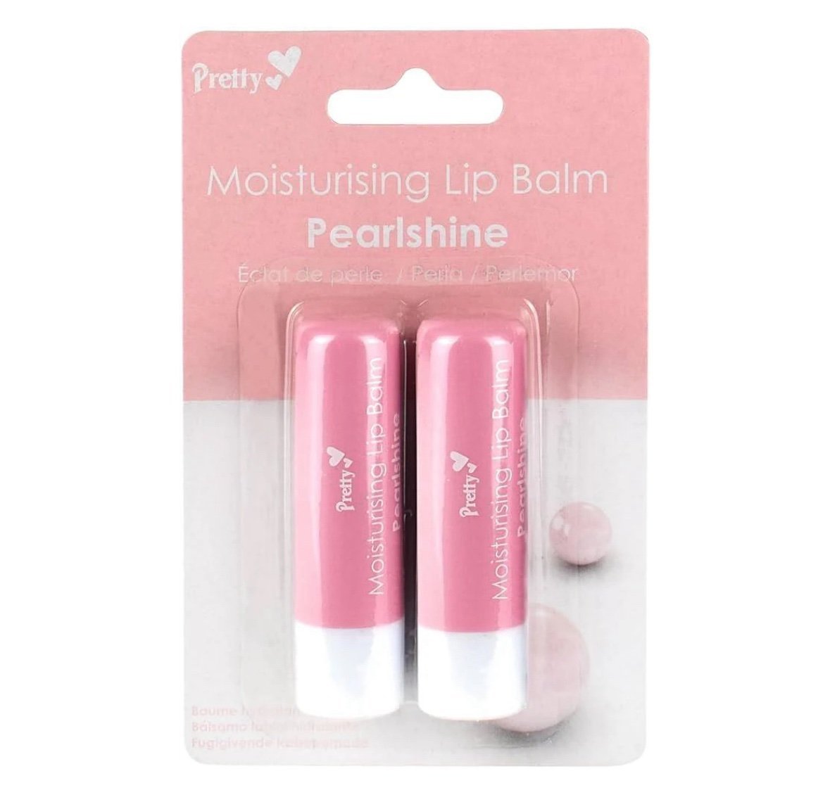 Pretty Moisturising Lip Balm Pearl Shine 4.3 g x2
