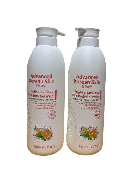 Advanced Korean Bright & Exfoliate Mint Body shower Gel 1200ml