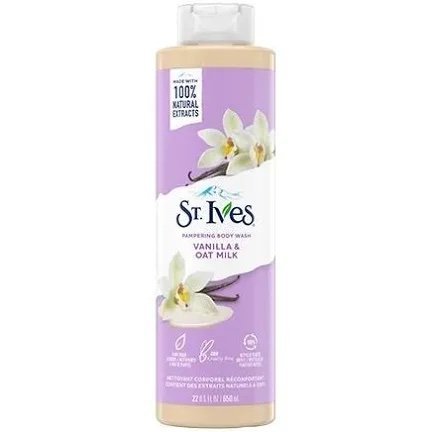 St Ives vanilla & oat milk pampering body wash 650ml