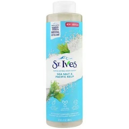 St Ives sea salt & pacific kelp exfoliating body wash 650ml