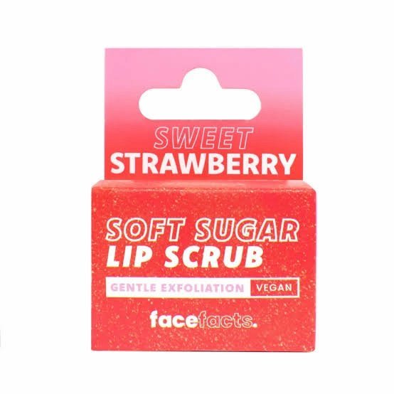 Face Facts Sweet Strawberry Soft Sugar Lip Scrub 10g