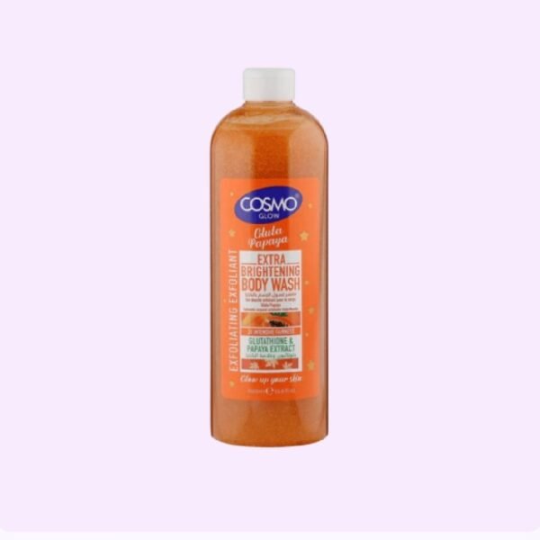 Cosmo Glow White Gluta Papaya Extra Brightening Exfoliating Body Wash 1000ml