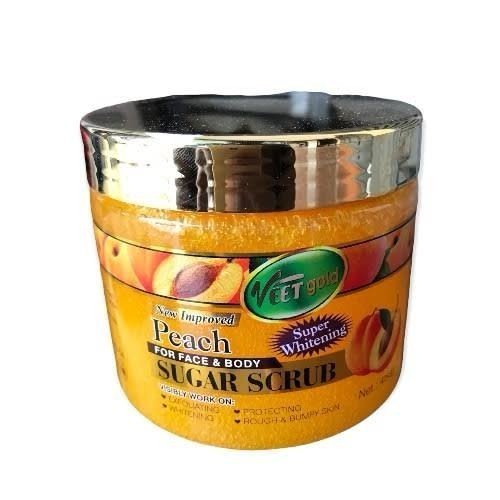 Veet Gold Super Whitening Peach Sugar Scrub (for face &body) 450g