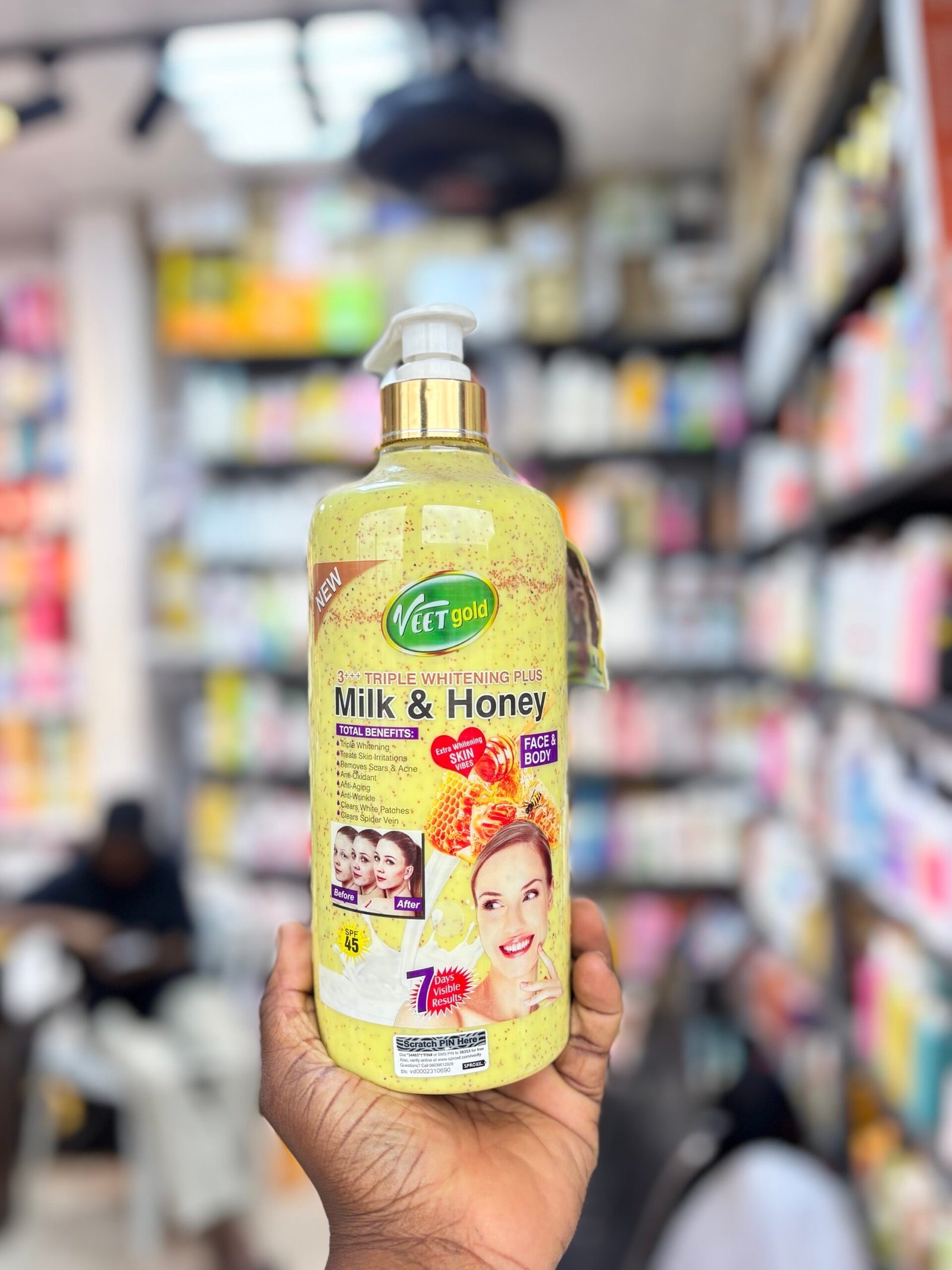 Veet gold milk & honey shower gel 1000ml