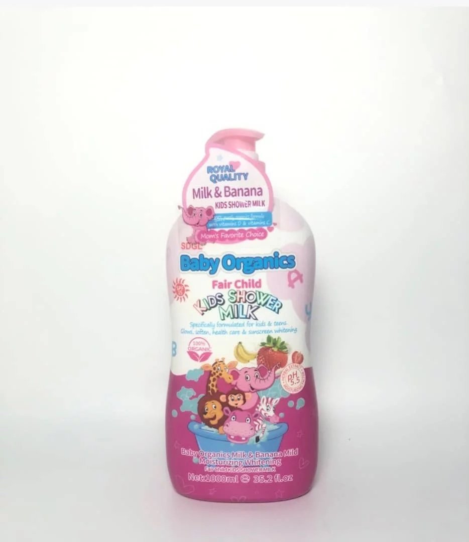 Baby Organics fair child kids shower milk (Milk & Banana) | 1000ml