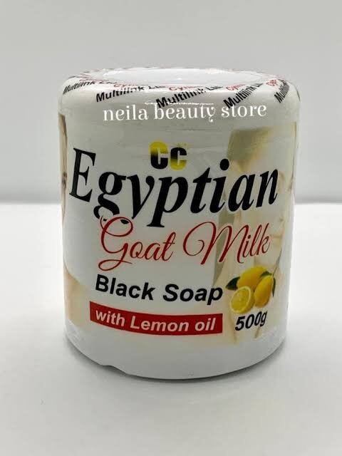Egyptian Goat Milk Black Soap With Lemon Oil (500g)